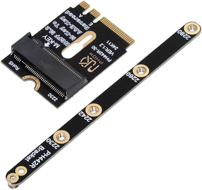 CY Card 2230 NGFF A+E-Key Male to NVME M-Key Female Extension PCI-E 4.0 Adapter with Bracket for Laptop Mainboard SSD 2280 - Image 1